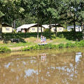 Glamping in a luxury safari tent with private bathroom at a beautiful location