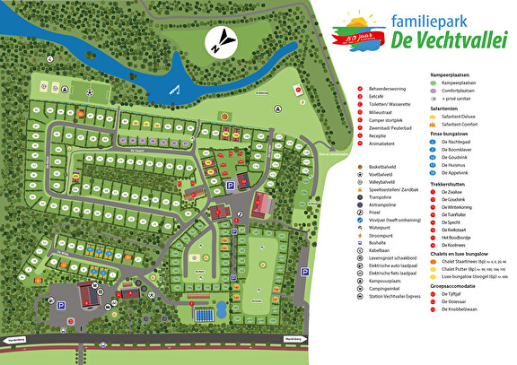 Plattegrond Camping de Vechtvallei